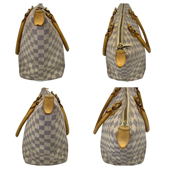 Louis Vuitton Tote bag white damier leather handbag used good condition vintage - Picture 7 of 14